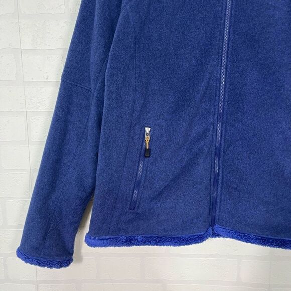 Nike ACG Fleece Jacket Womens Size XL Blue Fuzzy lining - Picture 2 of 15